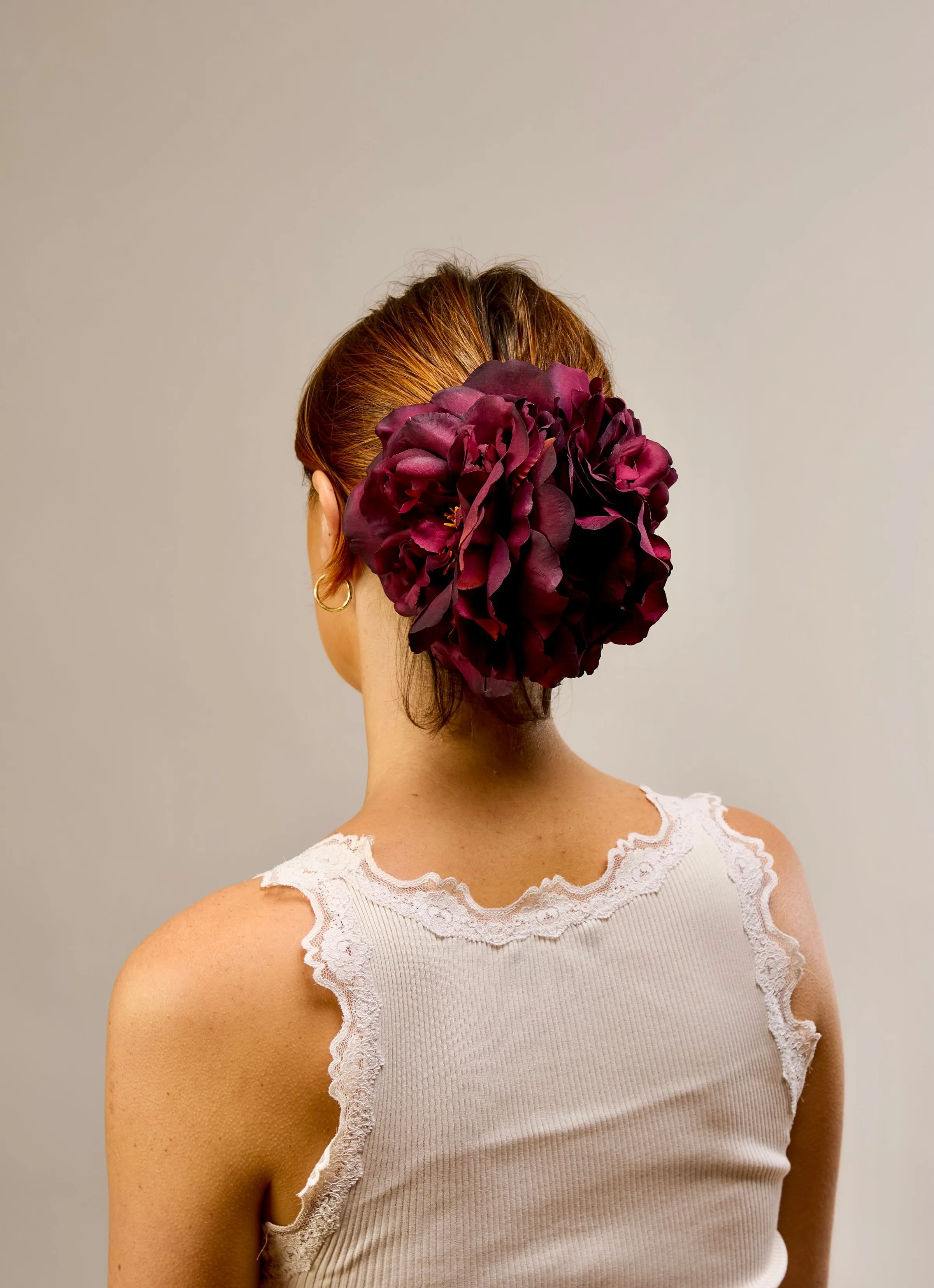 Bellatrix — The Bellatrix Rose worn in an updo