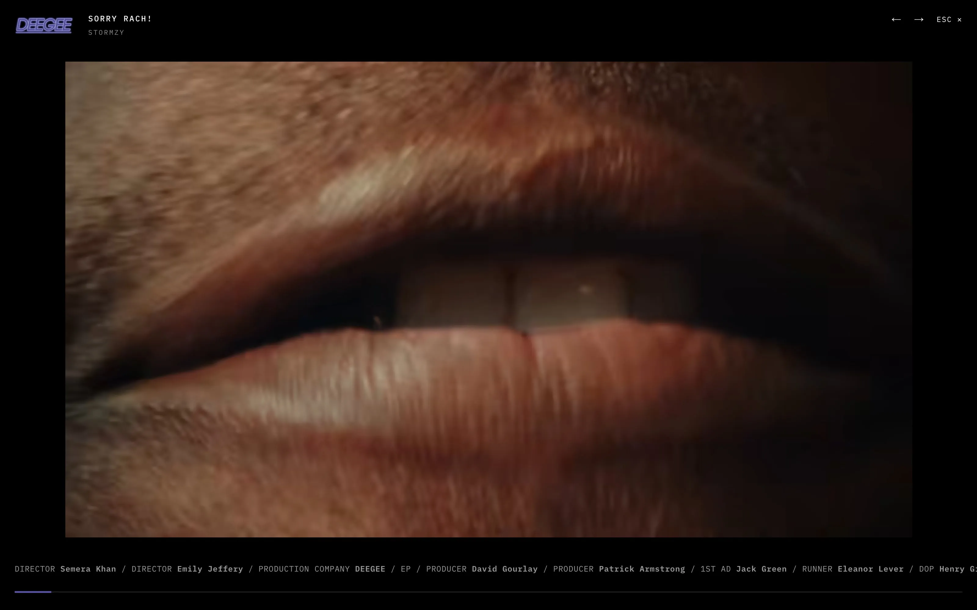 DEEGEE — Stormzy, Sorry Rach! project page with full credits