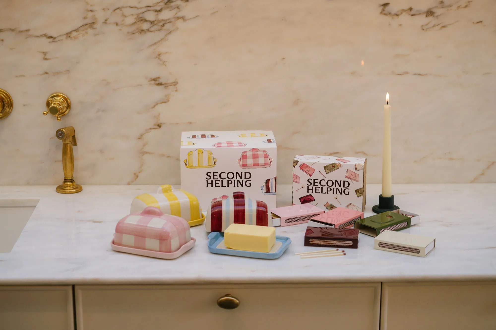 Second Helping — the collection on the kitchen counter