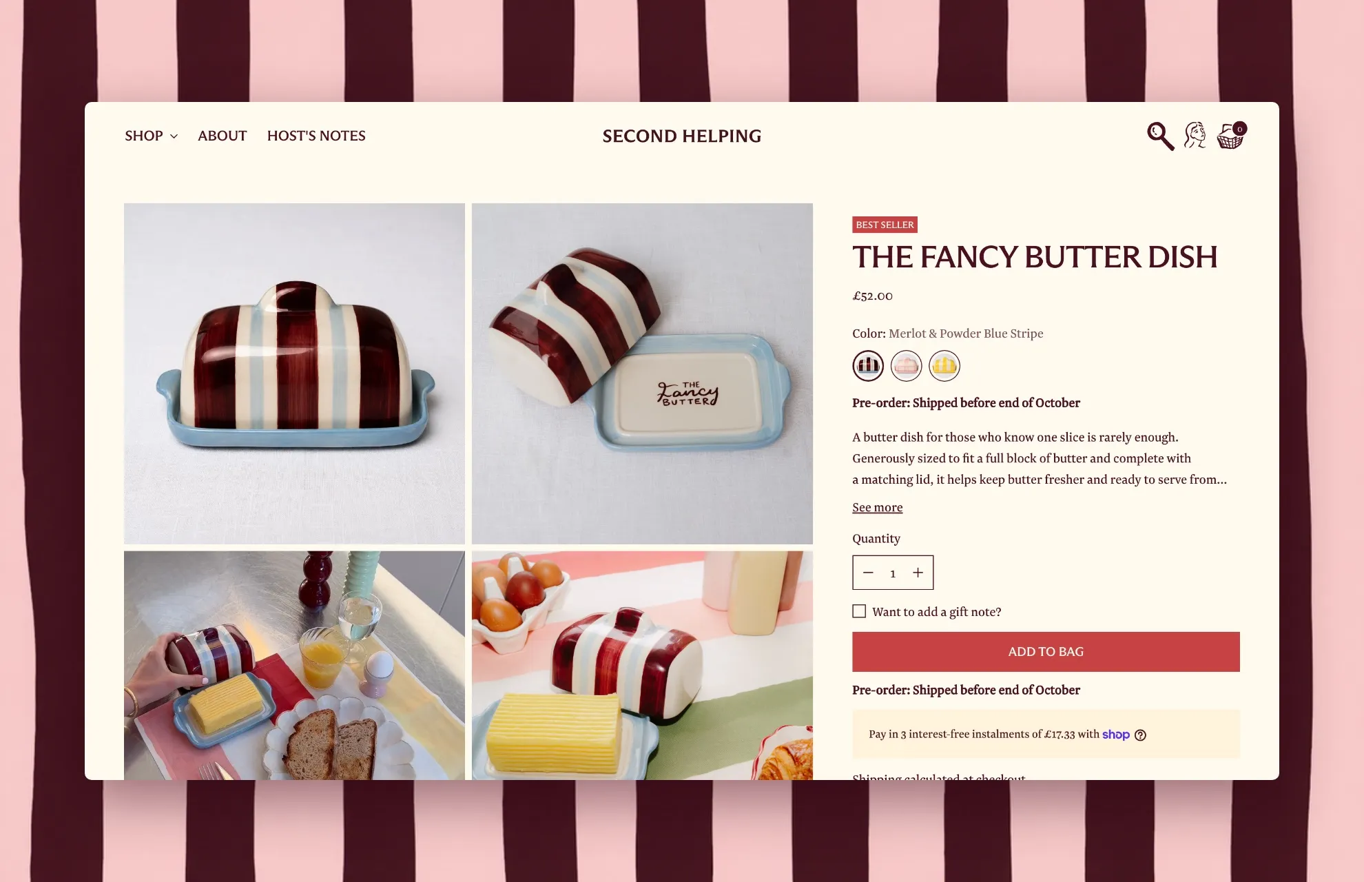 Second Helping — product page