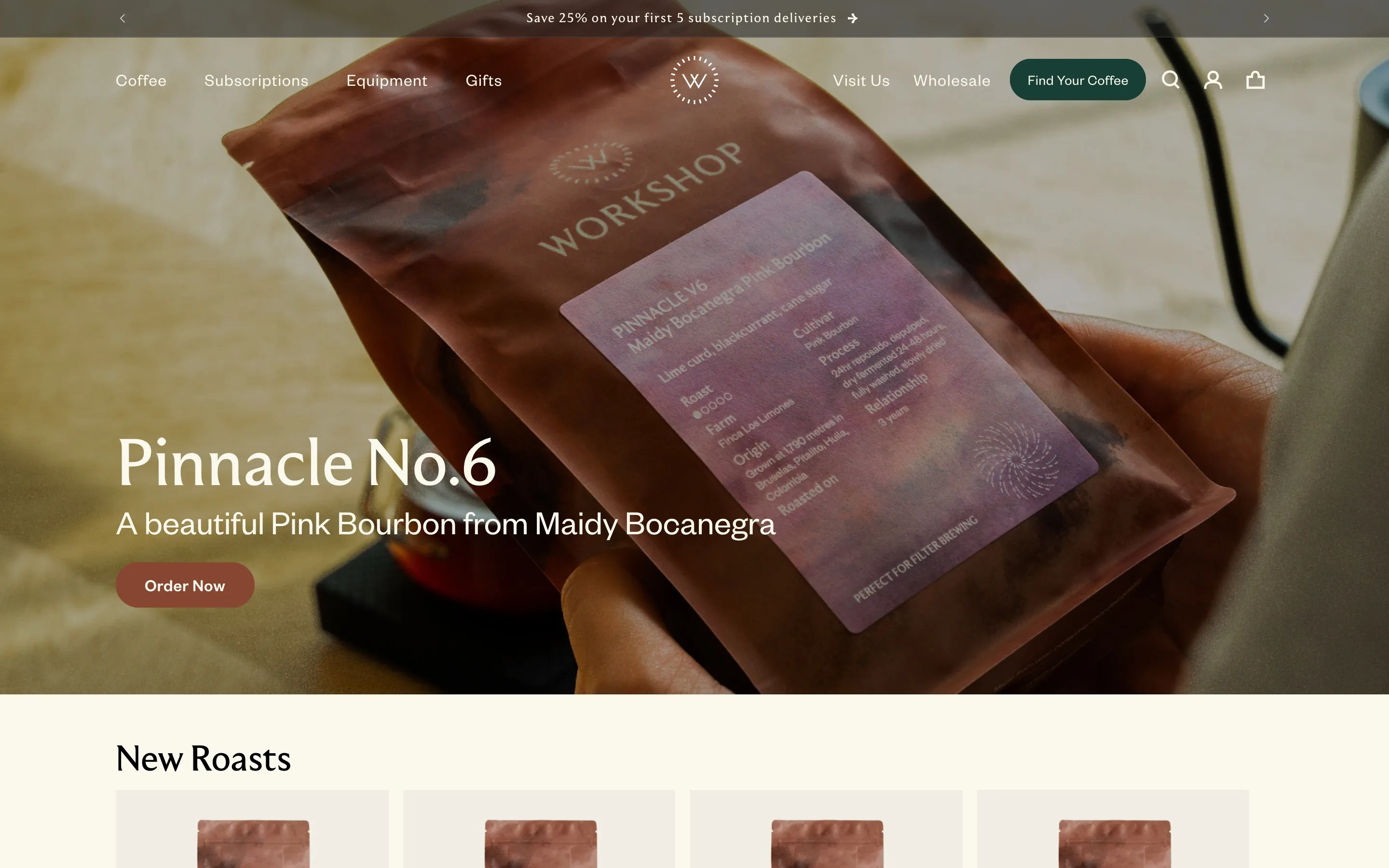 Workshop Coffee — homepage